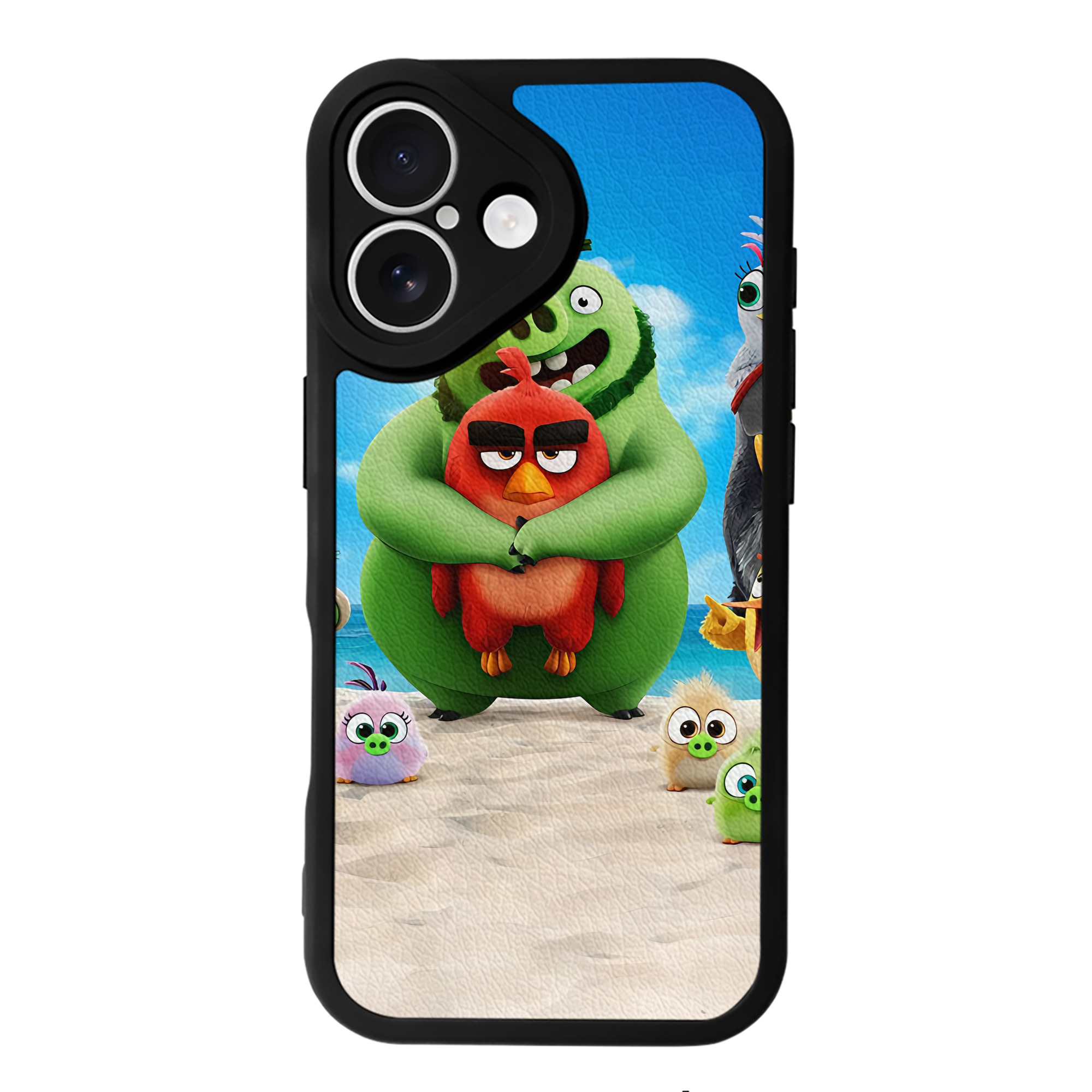 （画像用） Angry Birds アングリーバード 【iPhone 16シリーズ対応】シリコンスマホケース（レザー調） 材質：シリコン